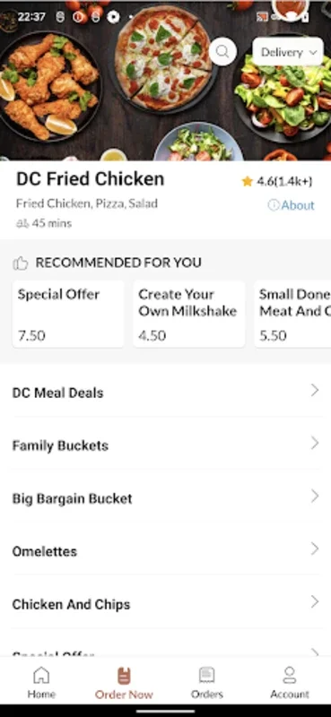 DC Fried Chicken for Android - Order Food Easily in Crewe