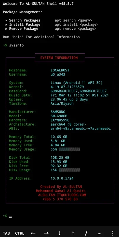 Shell for Android: Powerful Terminal Emulator