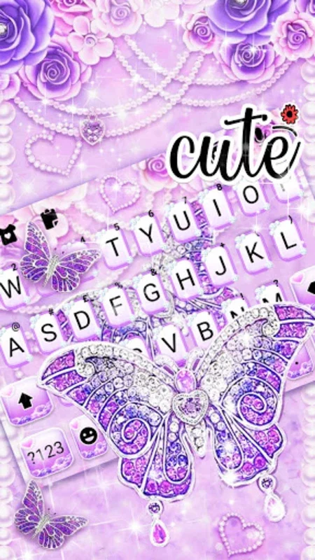 Purple Lux Butterfly Theme for Android - Elevate Your Typing