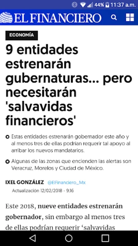 El Financiero for Android - Insights at Your Fingertips