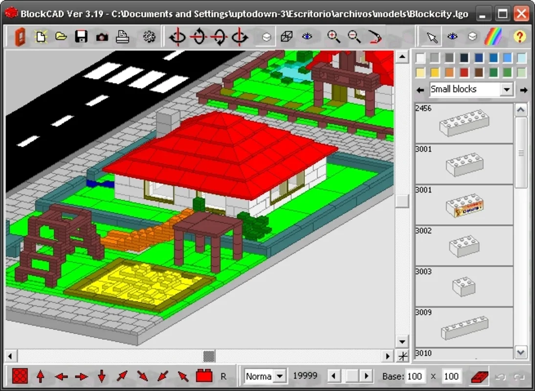 BlockCAD for Windows: Digital Lego-Like Block Building