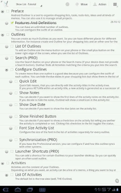Outliner for Android - Organize Your Life Easily