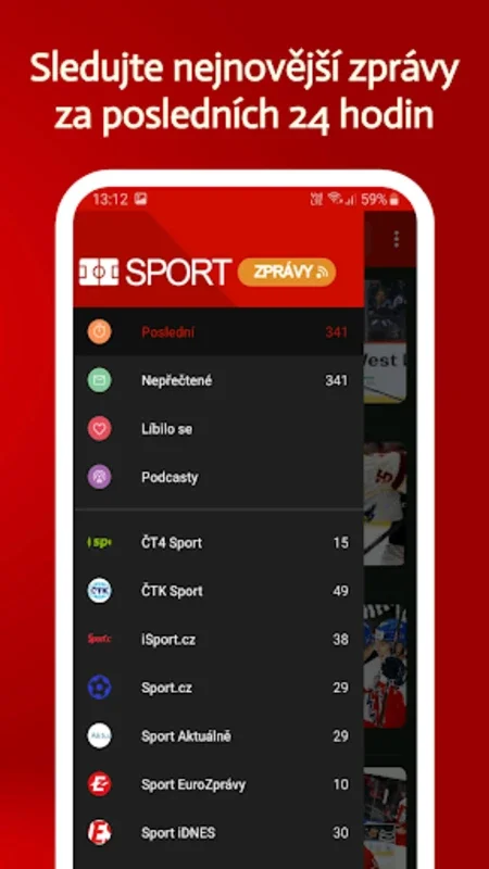 Sport zprávy - Český Sport for Android: Customizable Sports News