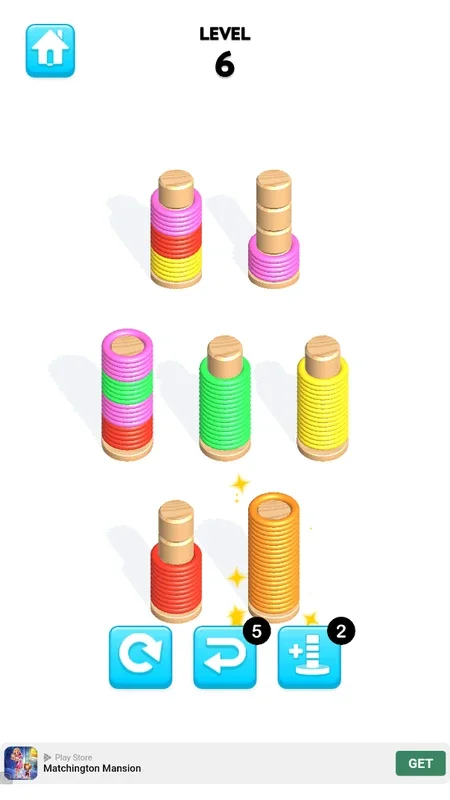 Slinky Sort Puzzle for Android - Sort Rings by Color