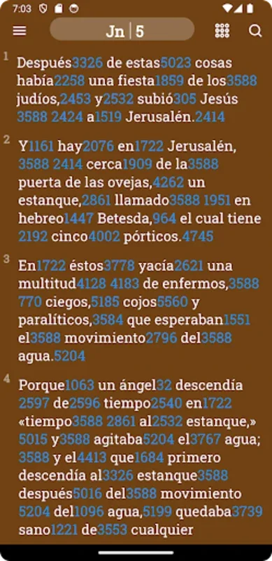 Spanish Concordance for Android - In - Depth Bible Study