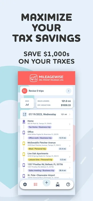 MileageWise for Android - Track Your Trips Effortlessly