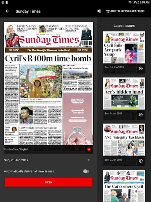 Sunday Times E - Edition for Android: Premier South African News