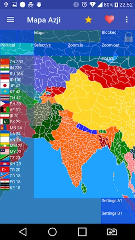 Asia Map for Android - Discover the World's Geography