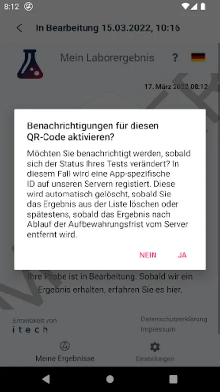 Mein Laborergebnis for Android: Secure Lab Results Access