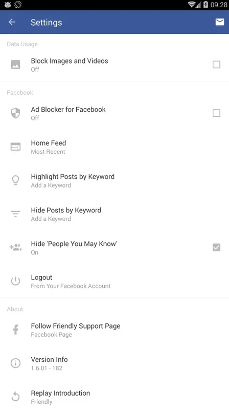 Friendly for Facebook for Android - Manage Your Account Easily