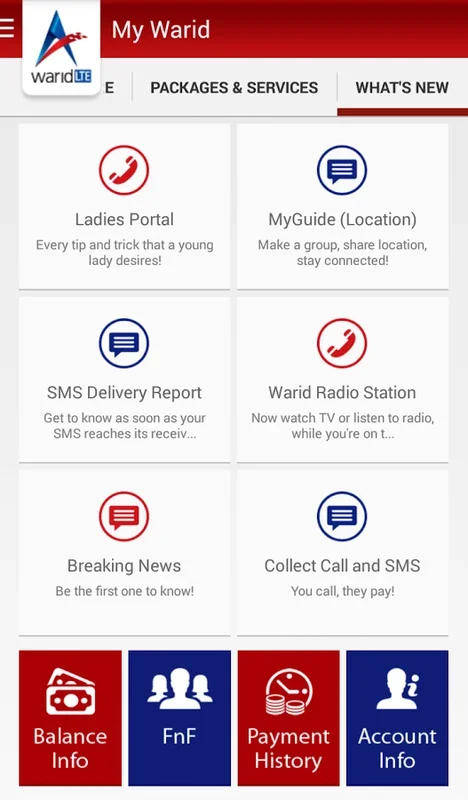 My Warid for Android - Complete Mobile Control