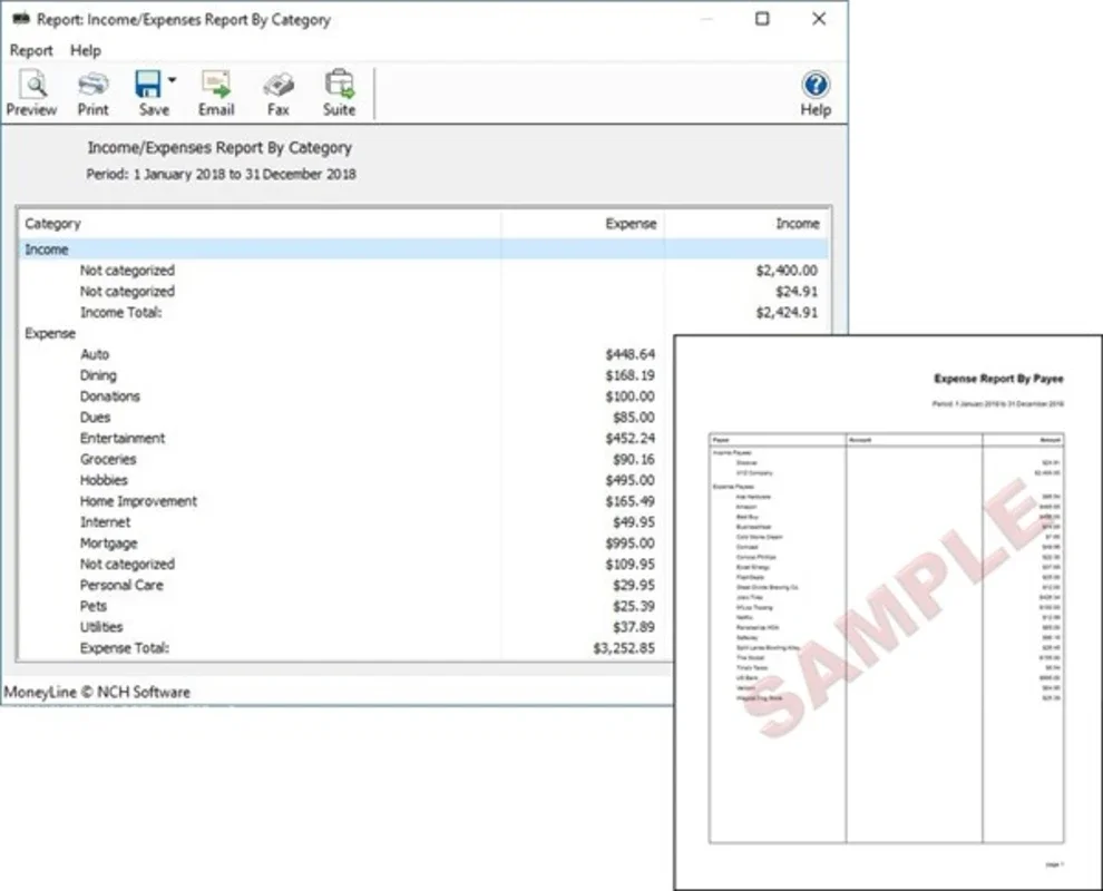 MoneyLine Professional Edition for Windows - Manage Personal Finances Easily