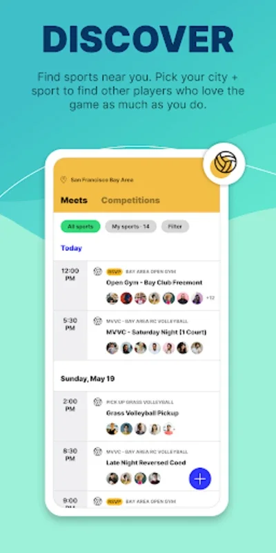 Reclub for Android - Discover Local Sports Events