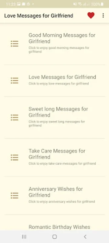 Love Messages for Girlfriend on Android - Express Your Love