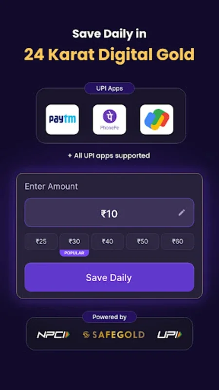 Jar for Android - Invest in Digital Gold Securely