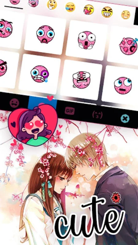 Sakura Love Keyboard Backgroun for Android - Customizable & Feature-rich