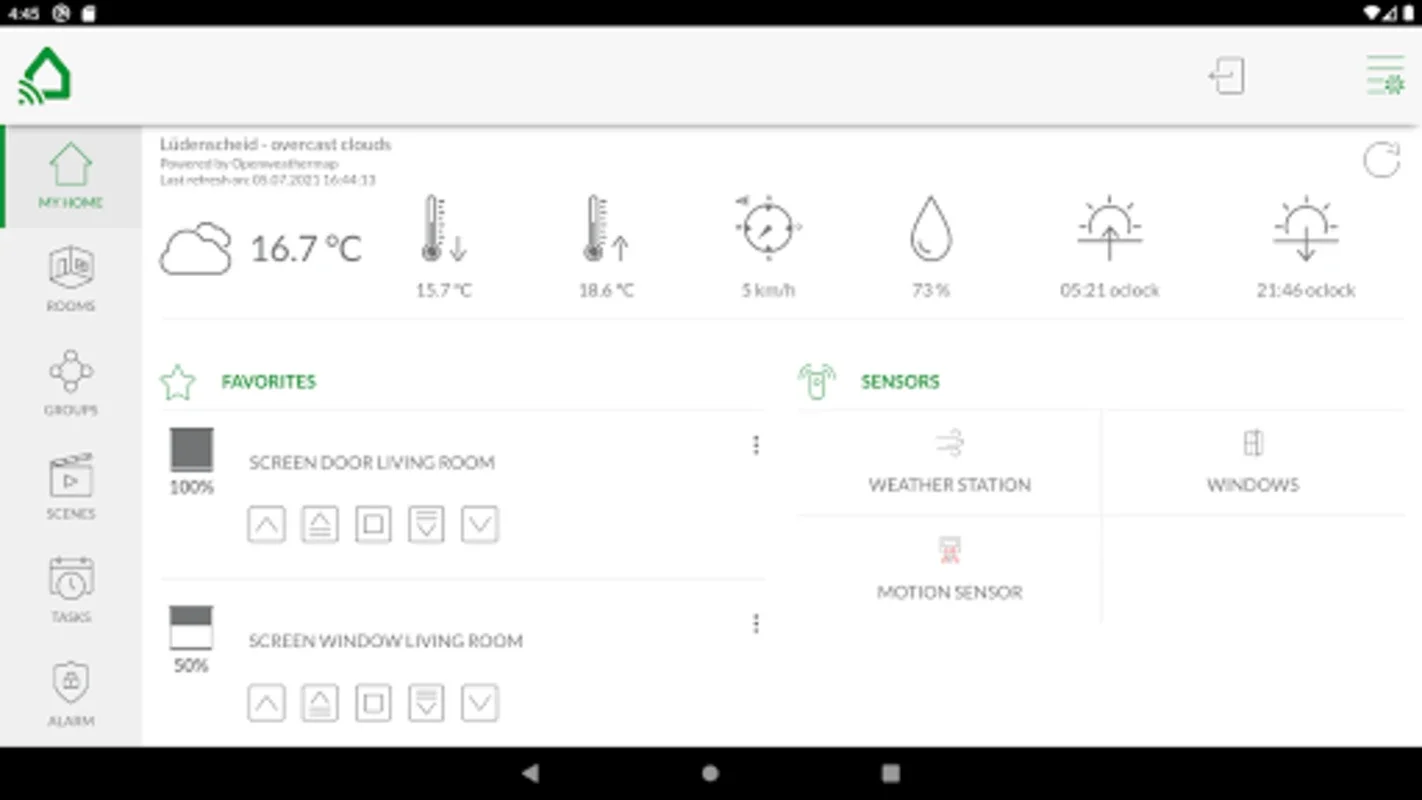 SELVE Home for Android: Streamlined Home Automation