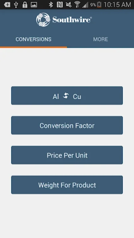 Southwire® Conversion Calc for Android: Streamline Cable Conversions