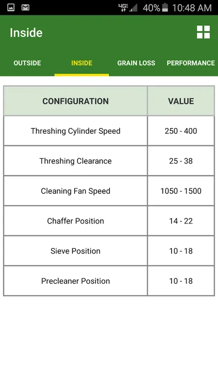 GoHarvest for Android - Optimize Combine Settings