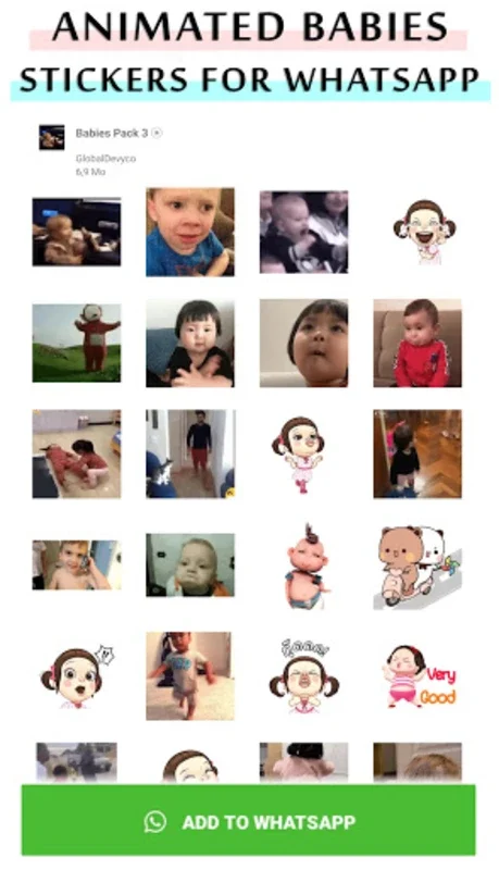 Animated baby WhastApp sticker for Android - Enhance Messaging