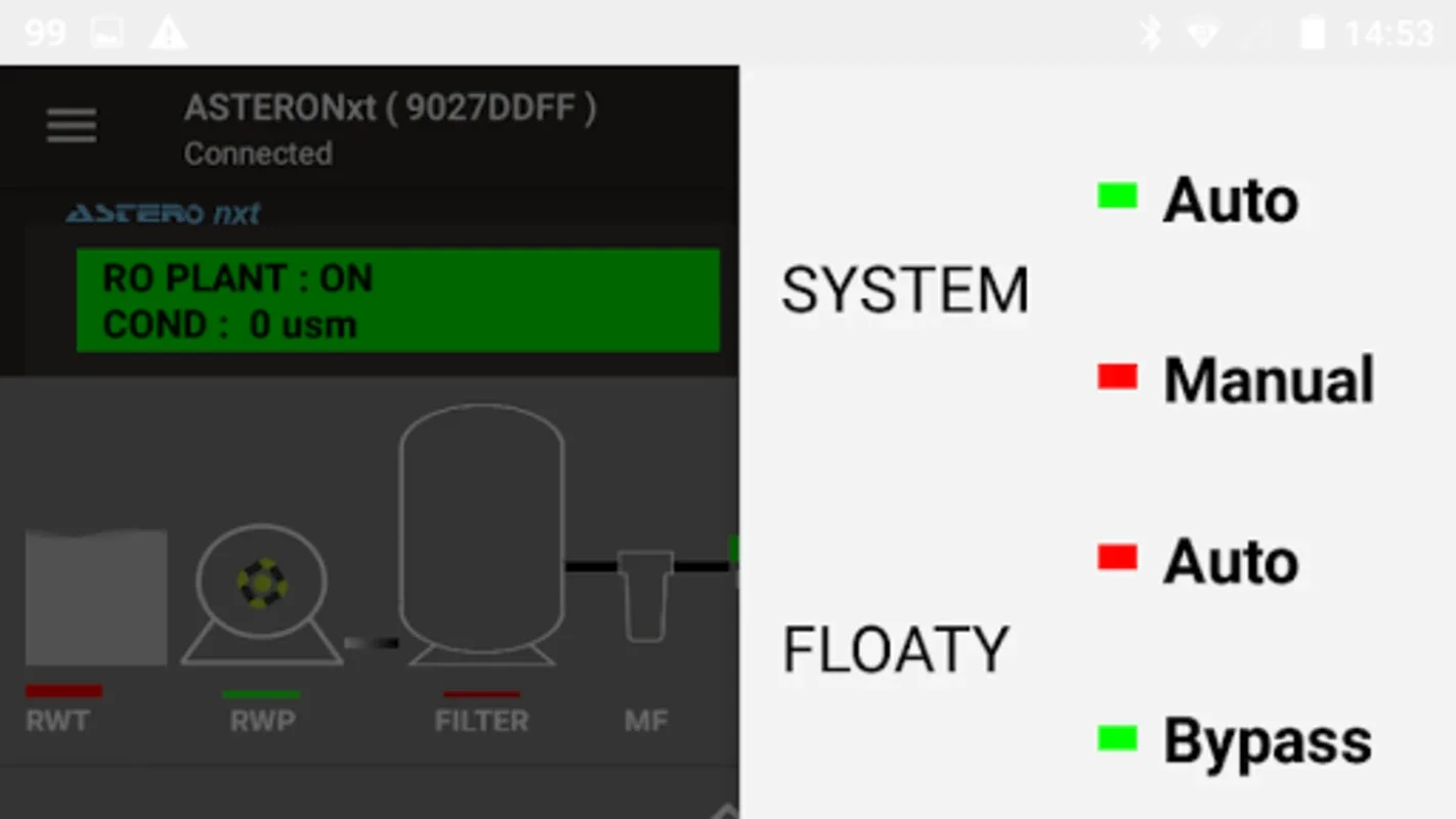 Embark Bluetooth Astero NXT for Android: Remote RO Plant Control