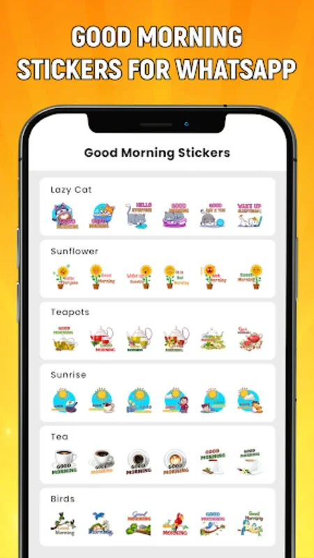 Good Morning Stickers for Android - Share Cheerful Greetings