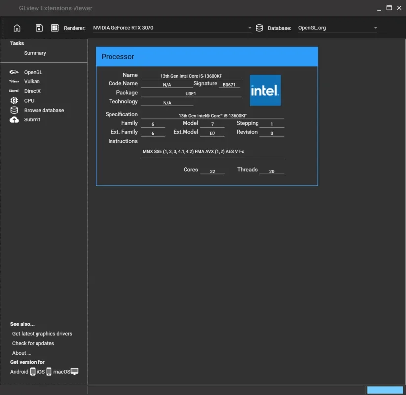 GLview for Windows - Graphics Diagnostic and Optimization