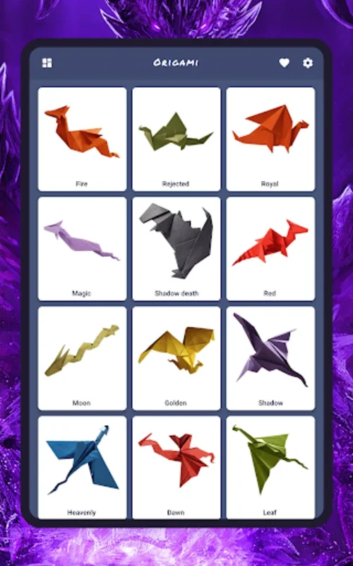 Origami dragons for Android - Download the APK from AppHuts