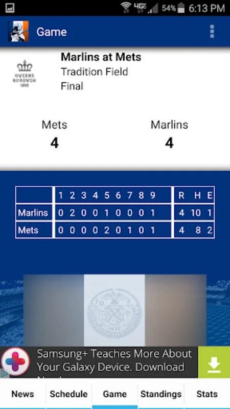 NY Baseball for Android - Immersive Baseball Experience