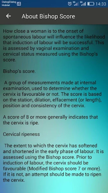 Bishop's Score Calculator for Android: Assess Cervical Readiness