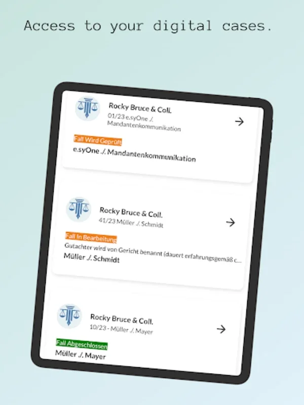 e.syOne for Android: Secure Legal Document Access