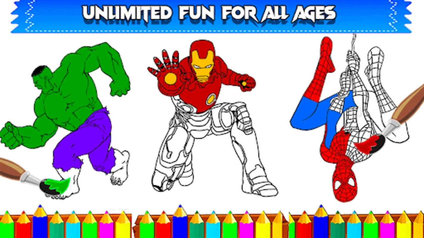 Super Hero Cartoon Coloring for Android - Great for Kids' Creativity