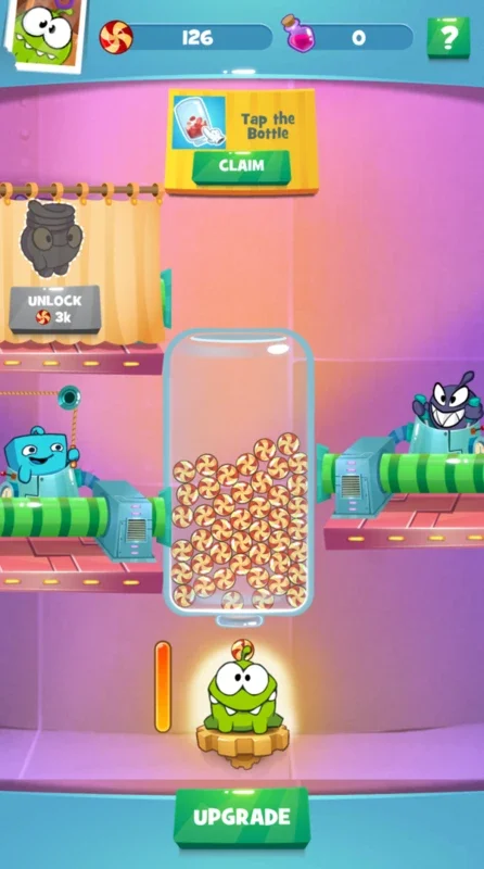 Om Nom Idle Candy Factory for Android: Sweet Candy-Making Fun