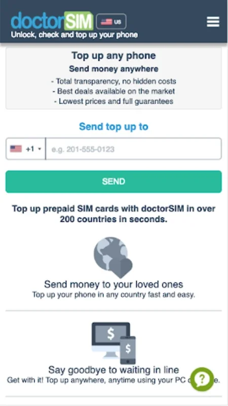 doctorSIM TopUp - Instant Airtime for Android: Secure Global Top-Ups