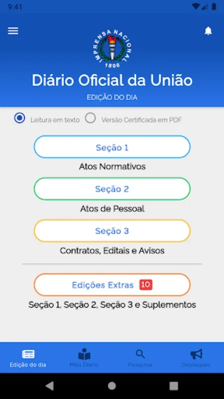 Diário Oficial da União for Android - Stay Informed with Official Updates