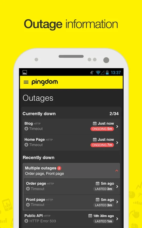 Pingdom for Android - A Robust Monitoring App