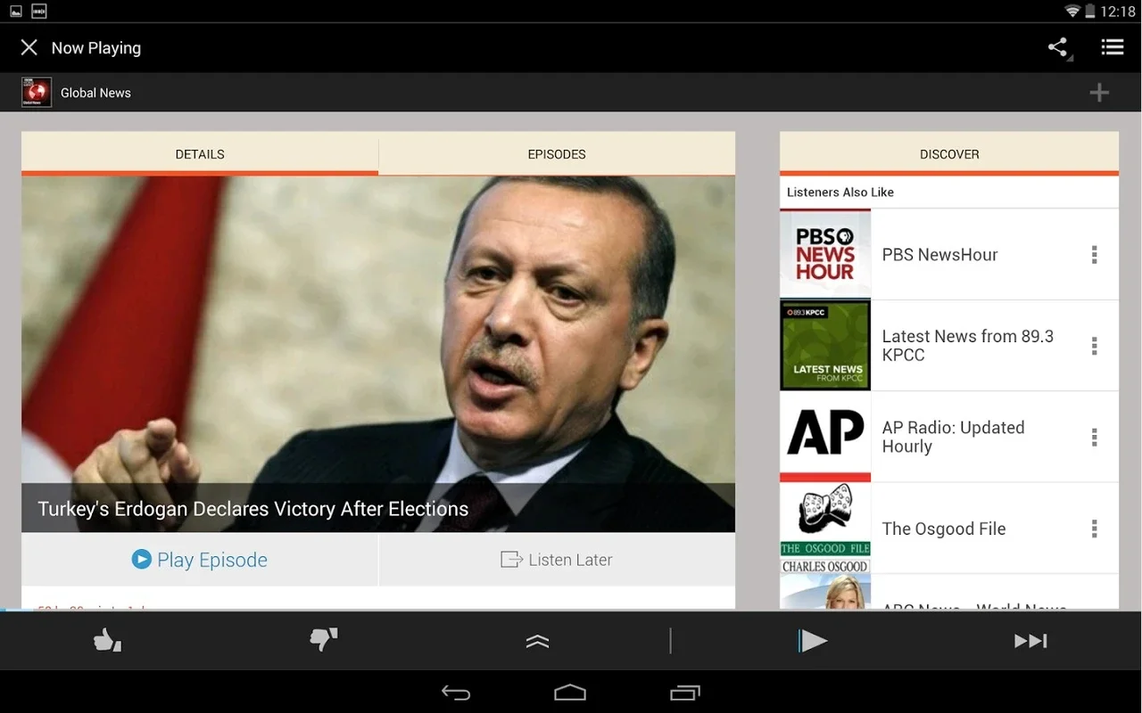 Stitcher SmartRadio for Android: Diverse Radio Content