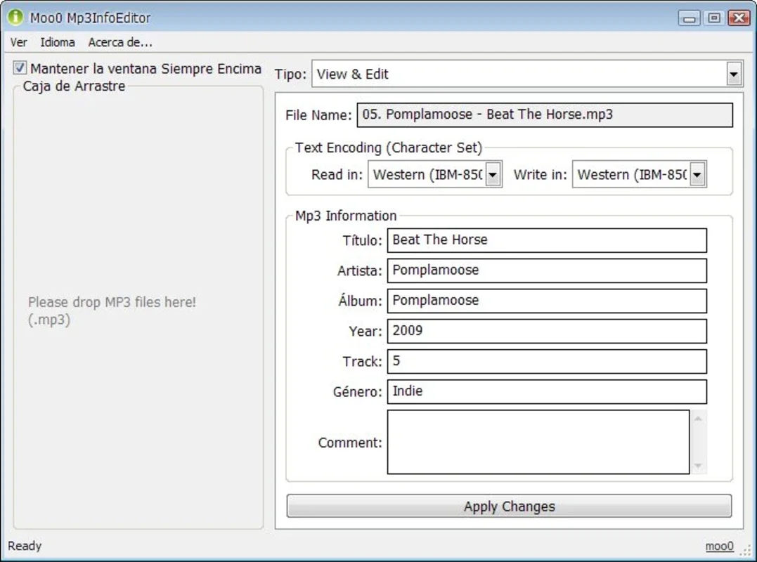 Moo0 Mp3InfoEditor for Windows: Edit MP3 Info Easily