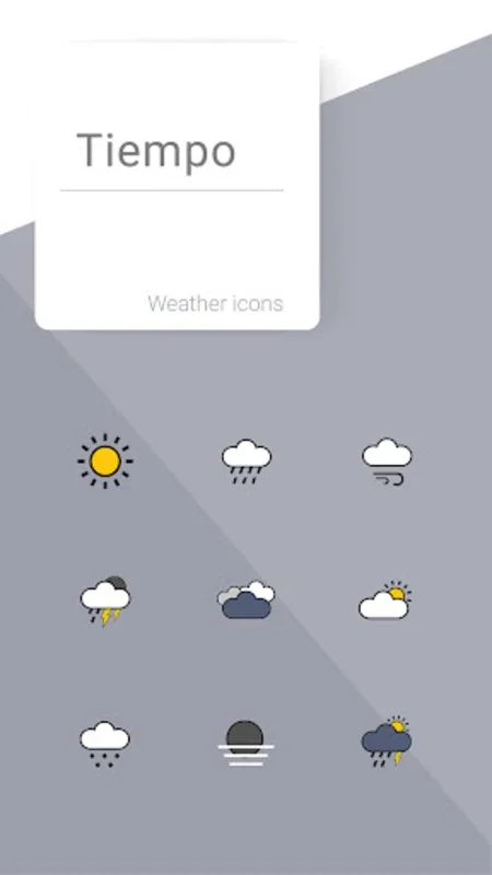 Tiempo Weather Icons for Android: Stylish Visuals