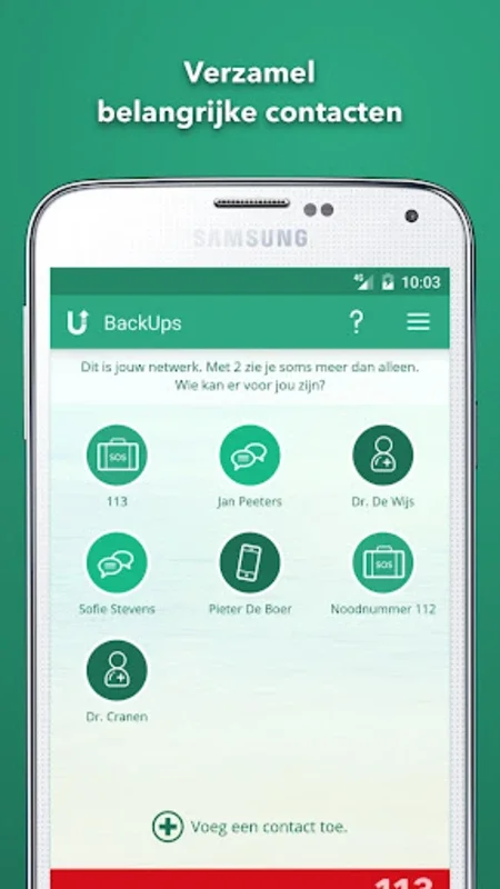 BackUp 113 Zelfmoordpreventie for Android: A Free Suicide Prevention Tool