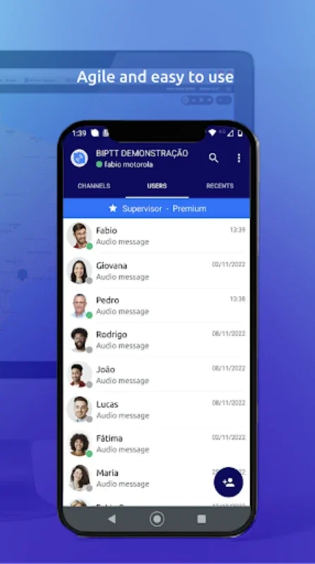 BiPTT for Android - Instant Voice Communication