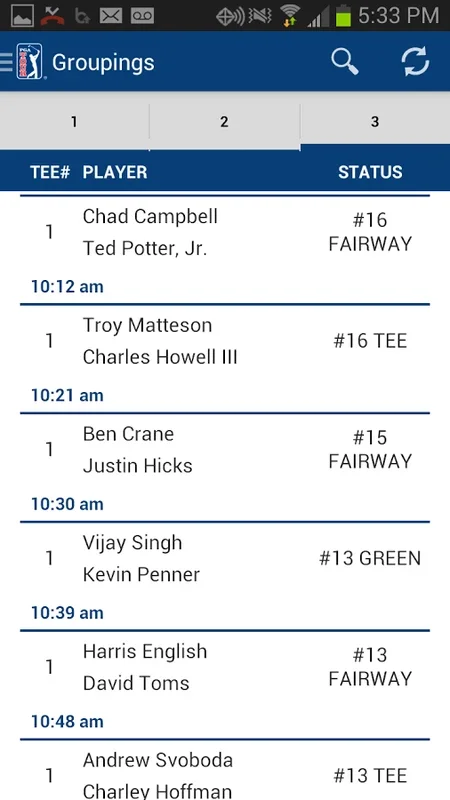 PGA TOUR for Android: Stay Updated with Golf Competitions