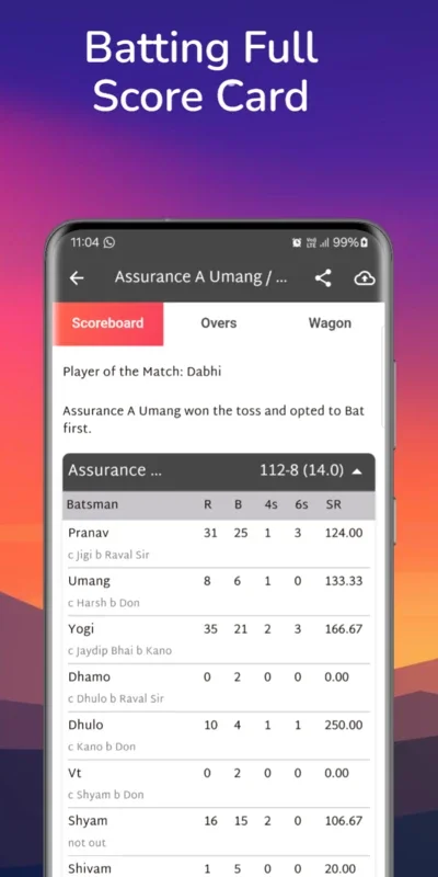 CricO Scoring for Android - Effortless Cricket Scoring