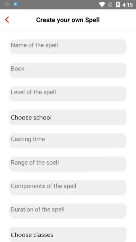 Spell List D&D 5th Edition for Android: Essential Spells at Your Fingertips