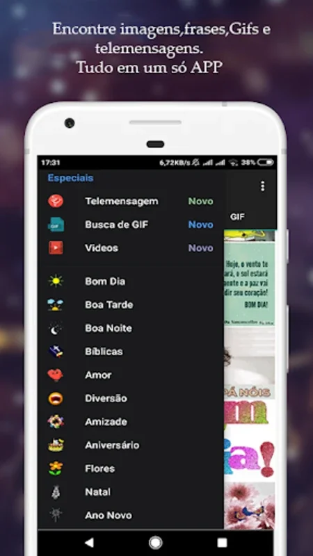 Bom dia, Boa tarde, Boa Noite for Android - Versatile Greeting App