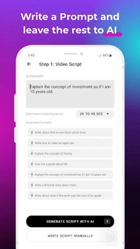 VideoRobot: AI Video Generator for Android - Transform Text into Videos