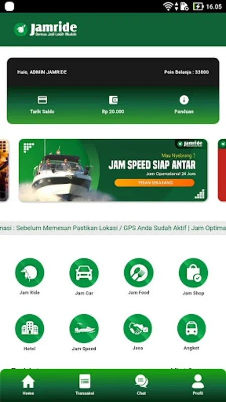 JAMRIDE PPU for Android - Streamlining Transport & Food Delivery