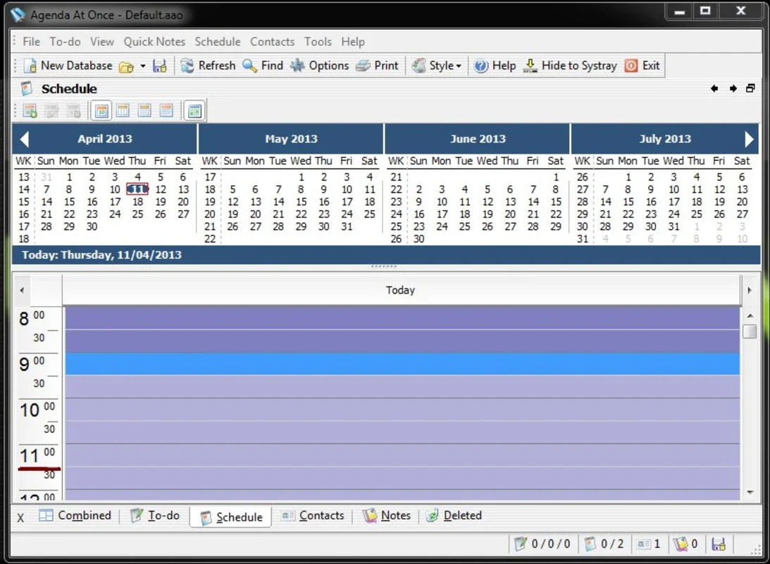 Agenda At Once Free PIM for Windows - A Comprehensive Personal Organization Tool