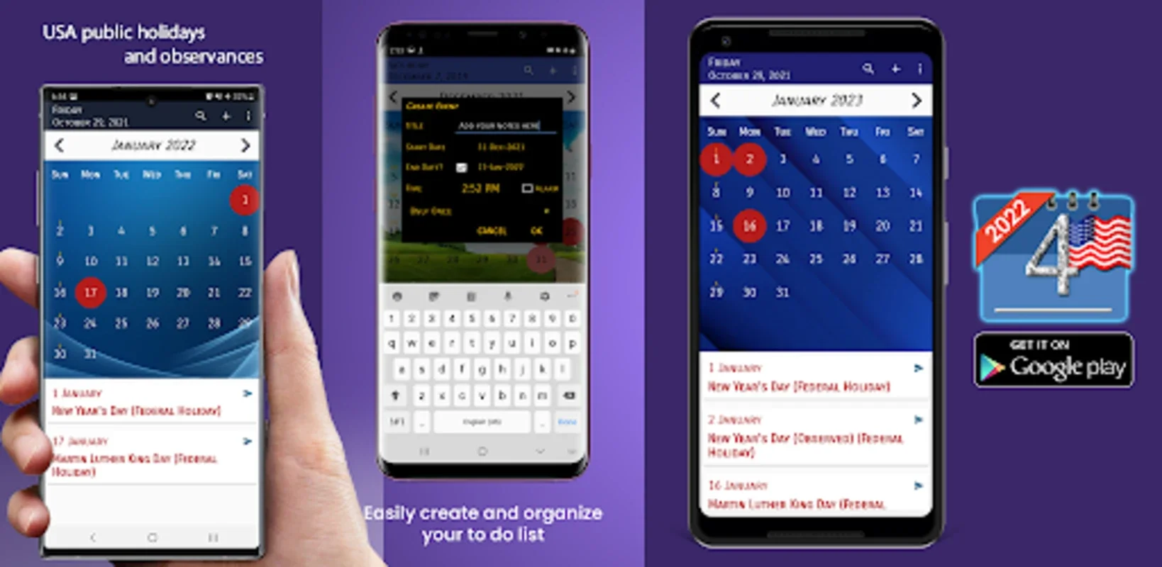 US Calendar with Holidays 2023 for Android - Stay Organized All Year