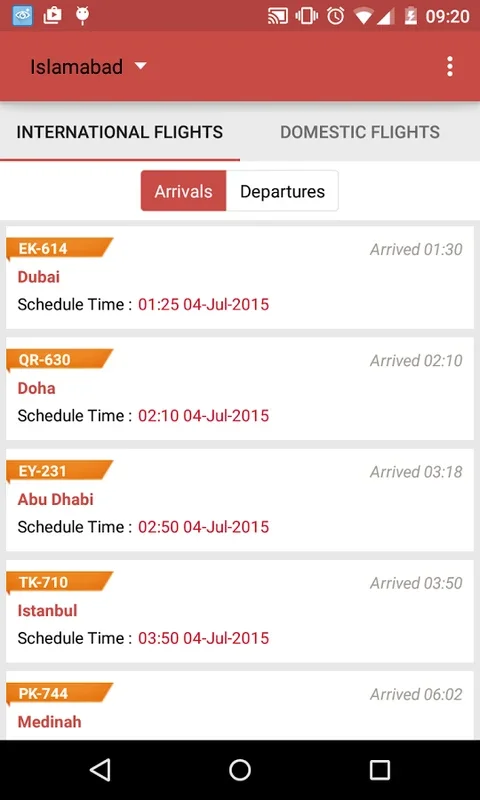 Pakistan Airports for Android - Real-Time Flight Updates